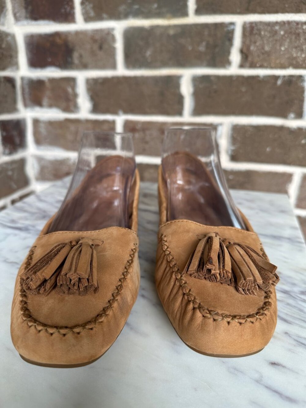 Born Tan Suede Tassel Loafers - Picture 15 of 16